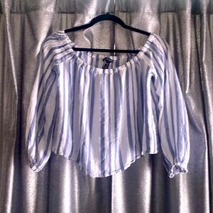 Forever 21 striped crop top